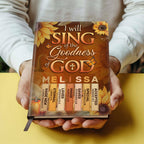 I Will Sing Of The Goodness Of God | Personalized Leather Cover Notebook