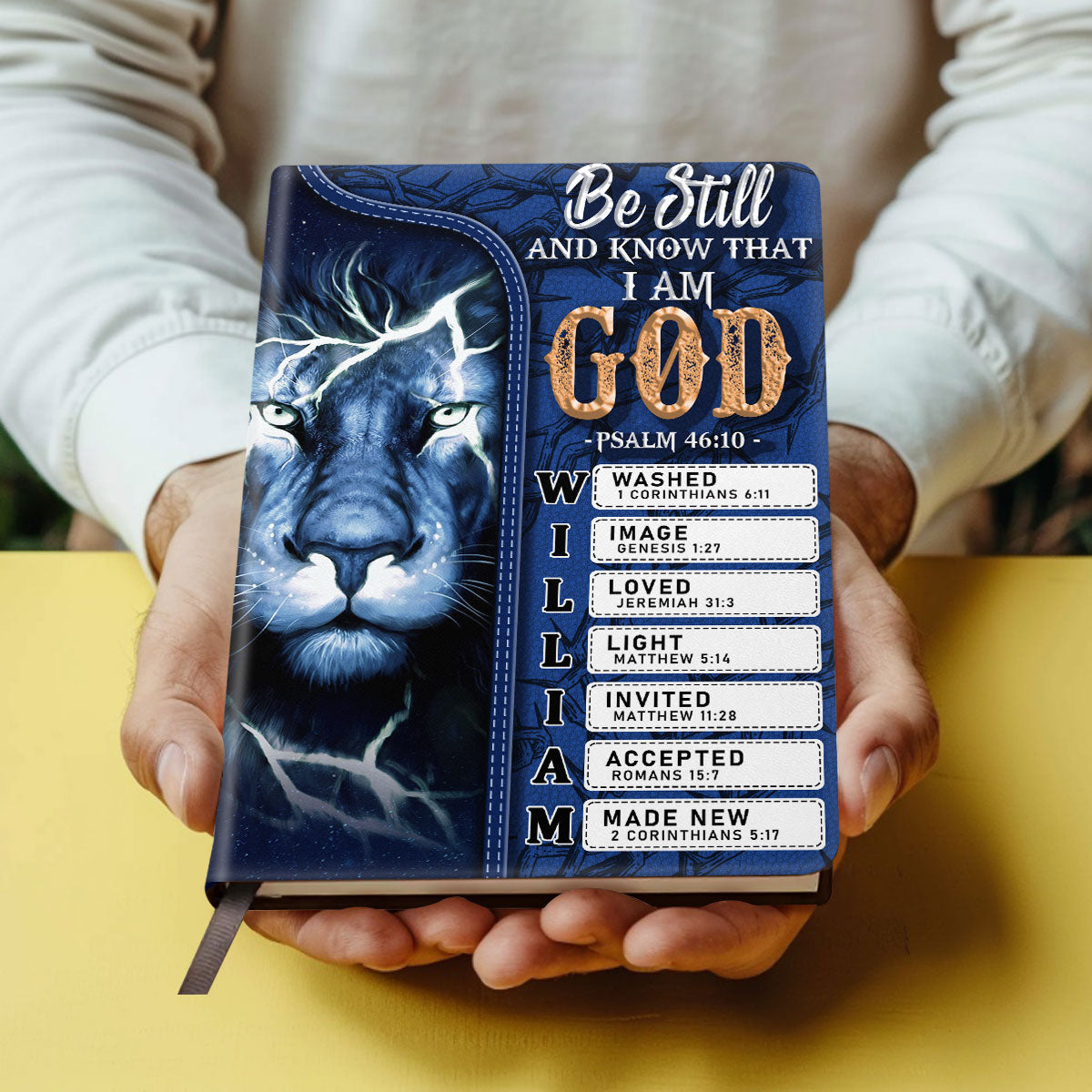Be Still And Know That I Am God | Personalized Leather Cover Notebook
