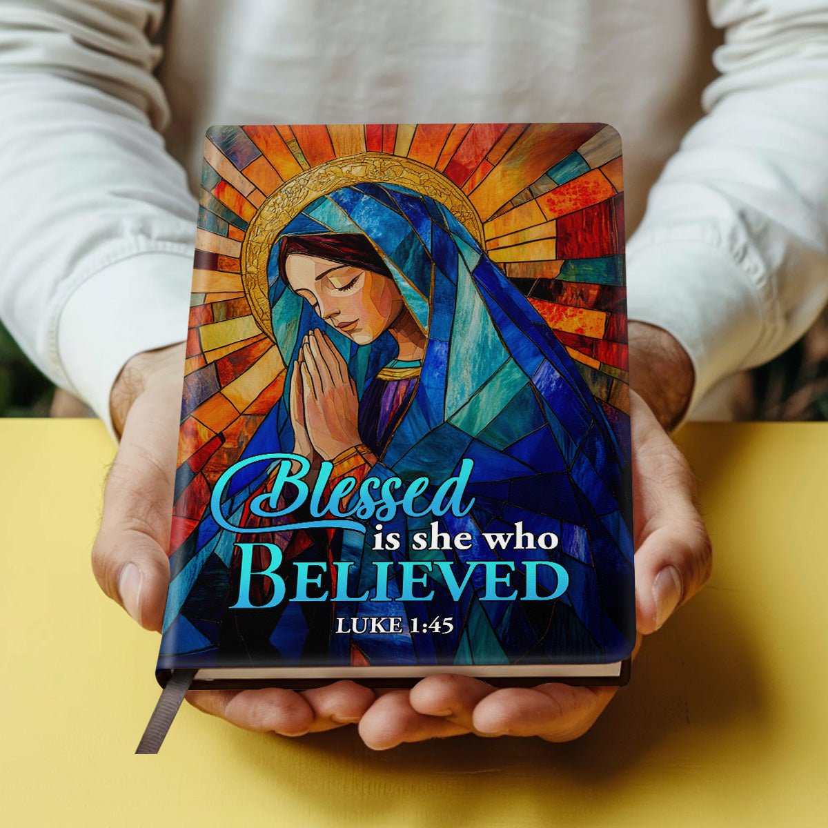Blessed Is She Who Believed | Leather Cover Notebook