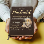 To My Husband | Personalized Leather Cover Notebook