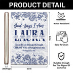 God Says I Am  | Personalized Leather Cover Notebook