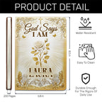 God Says I Am Golden Aura | Personalized Leather Cover Notebook
