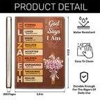 God Says I Am | Personalized Leather Cover Notebook