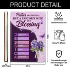 Pastor's Wife Is A Blessing | Personalized Leather Cover Notebook