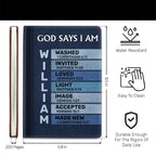 God Says I Am | Personalized Leather Cover Notebook