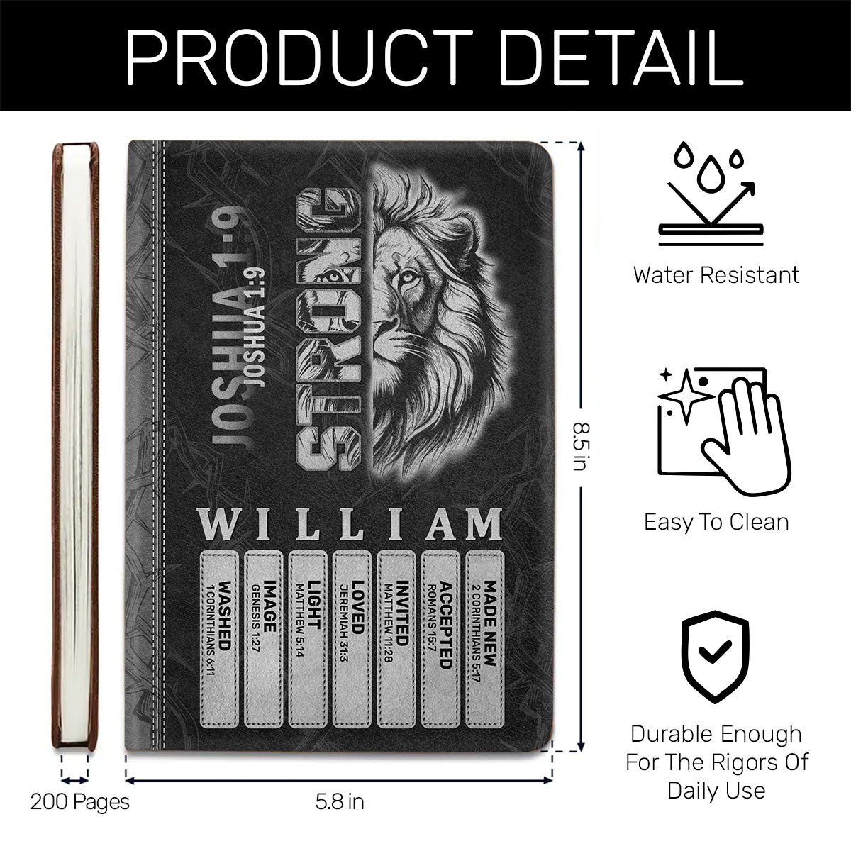 Man Of God | Personalized Leather Cover Notebook