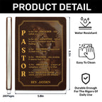 Pastor | Personalized Leather Cover Notebook