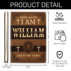 God Says I Am  | Personalized Leather Cover Notebook