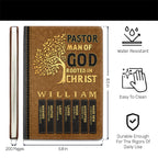Pastor Man Of God | Personalized Leather Cover Notebook