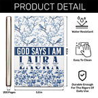 God Says I Am | Personalized Leather Cover Notebook