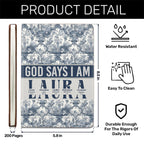 God Says I Am | Personalized Leather Cover Notebook