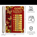 God Is Within Her She Will Not Fall | Personalized Leather Cover Notebook