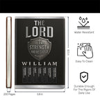 The Lord Is My Strength And My Shield | Personalized Leather Cover Notebook