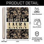 God Says I Am | Personalized Leather Cover Notebook