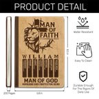 Man Of Faith | Personalized Leather Cover Notebook
