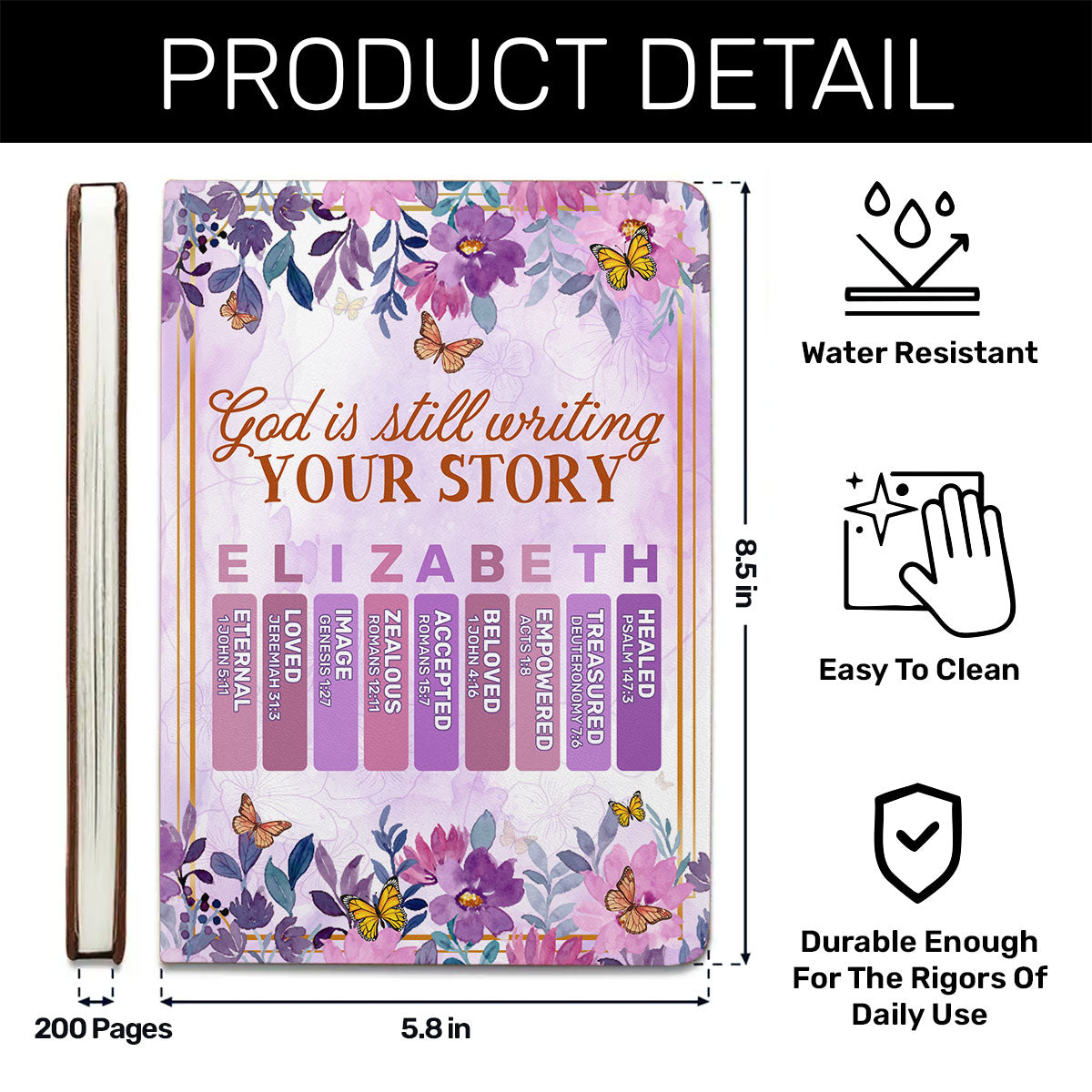 God Is Still Writing Your Story | Personalized Leather Cover Notebook