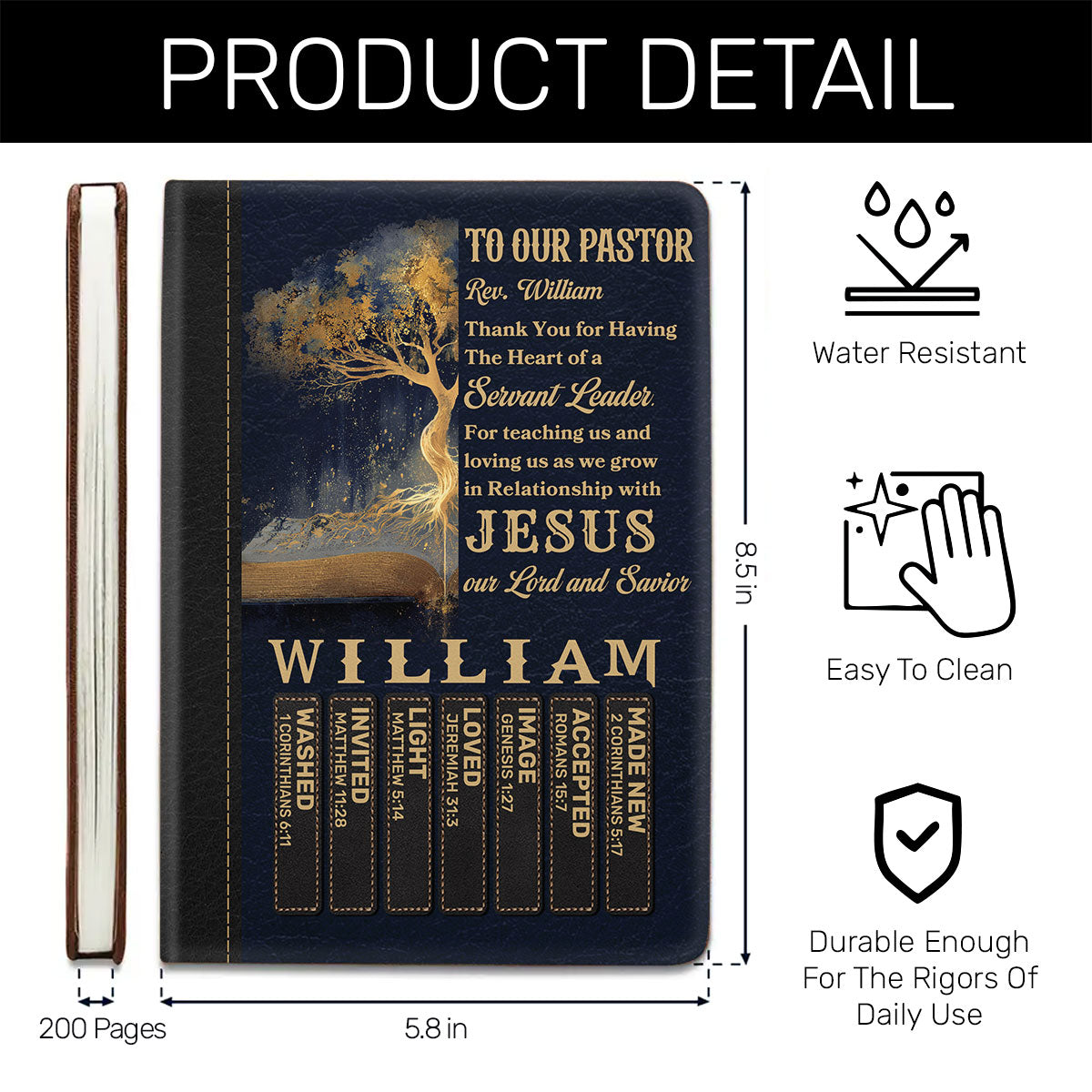 The Shepherd’s Crown | Personalized Leather Cover Notebook