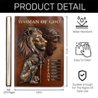 Woman And Man Of God | Personalized Leather Cover Notebook