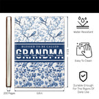 Family In Toile De Jouy | Personalized Leather Cover Notebook