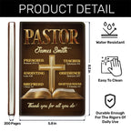My Preacher, Teacher, & Shepherd | Personalized Leather Cover Notebook
