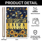 God Says I Am | Personalized Leather Cover Notebook