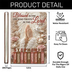 Blessed Is The One Who Trusts In The Lord | Personalized Leather Cover Notebook