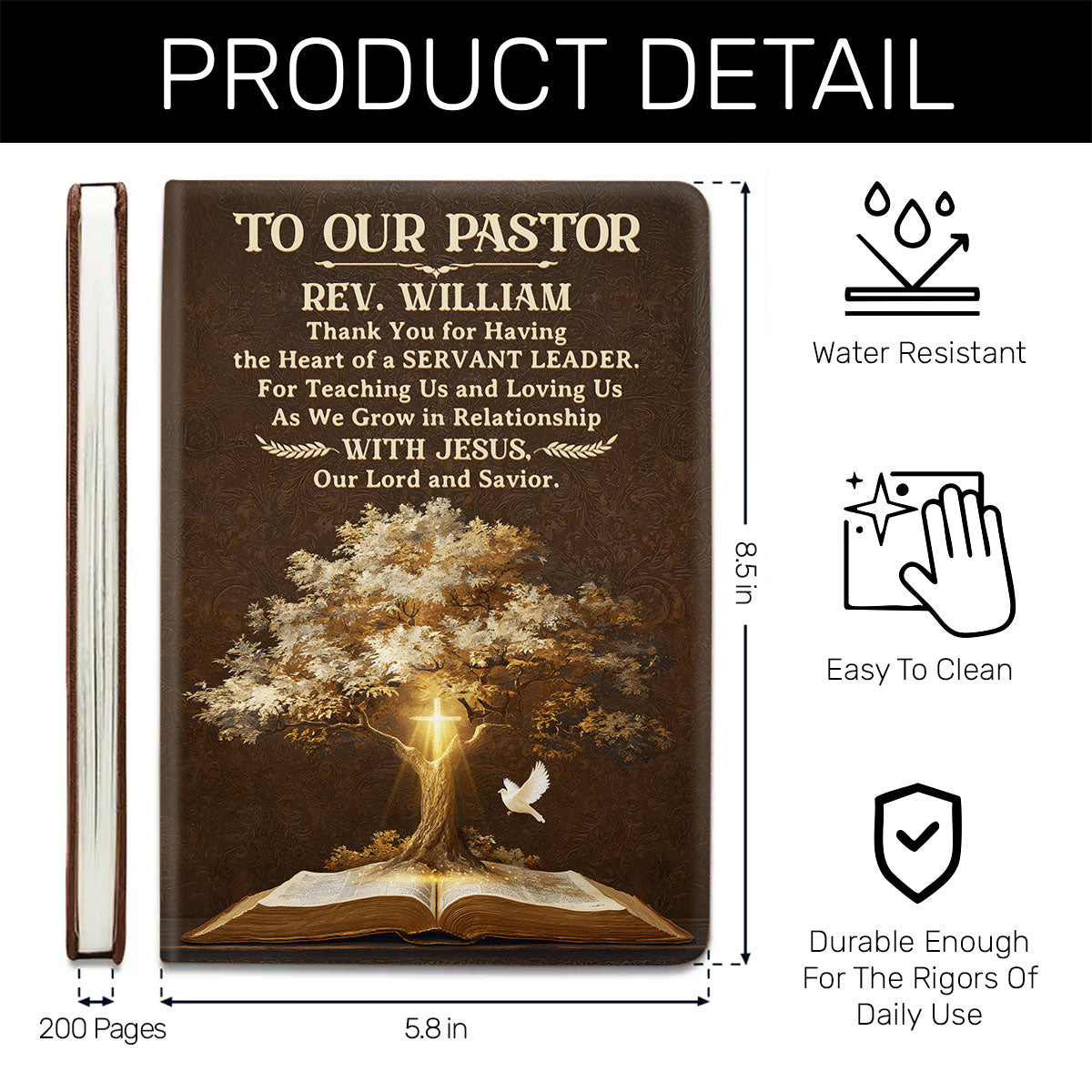 Blessed To Have You | Personalized Leather Cover Notebook