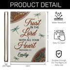 Trust In the Lord With All Your Heart | Personalized Leather Cover Notebook
