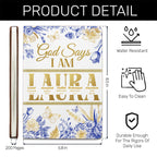 God Says I Am | Personalized Leather Cover Notebook