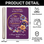 She Opens Her Mouth With Wisdom | Personalized Leather Cover Notebook