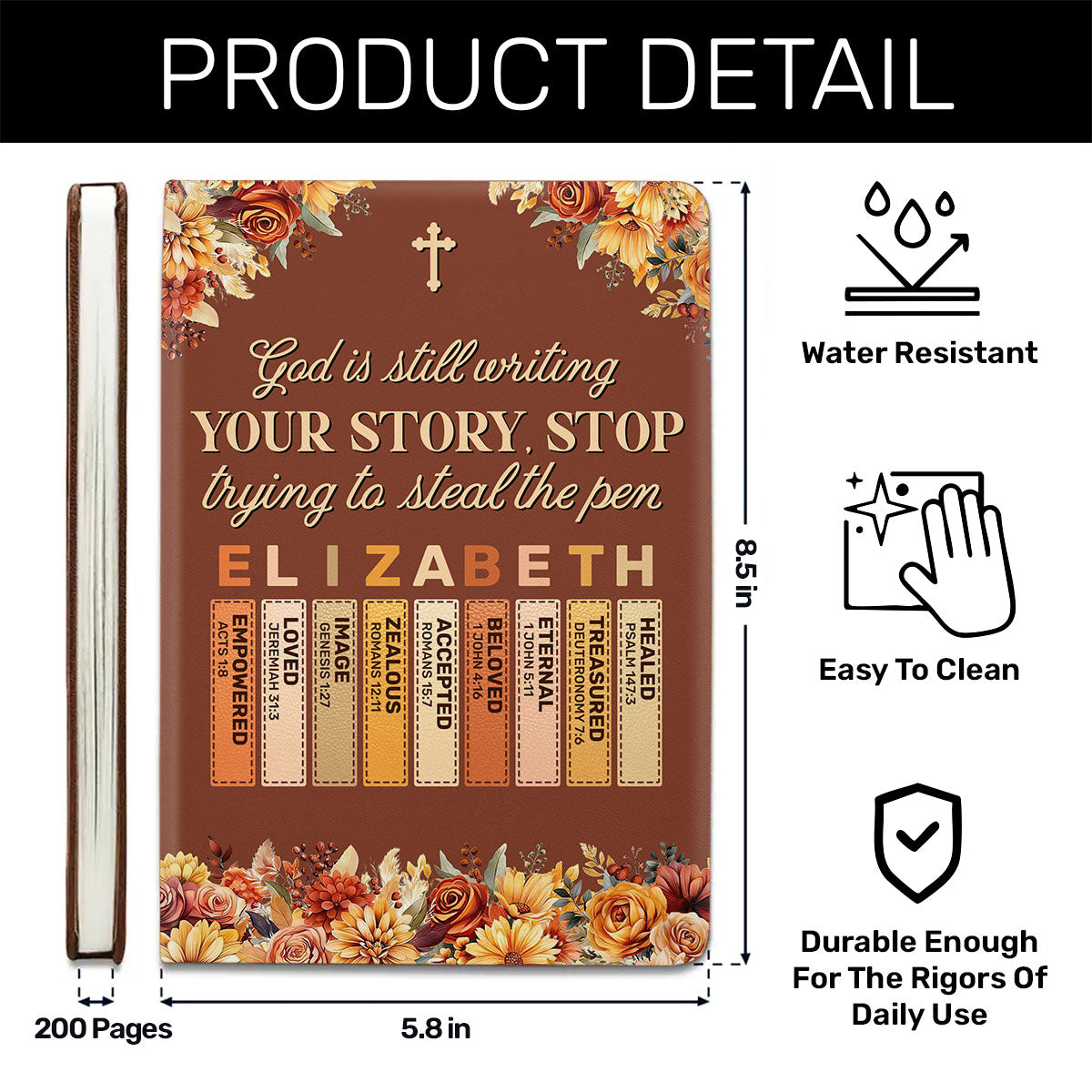 God Is Still Writing Your Story | Personalized Leather Cover Notebook
