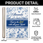 Trust In The Lord With All Your Heart | Personalized Leather Cover Notebook