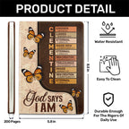 God Says I Am | Personalized Leather Cover Notebook