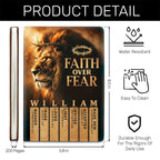 Faith Over Fear | Personalized Leather Cover Notebook