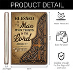 Blessed Is The Man Who Trusts In The Lord | Personalized Leather Cover Notebook
