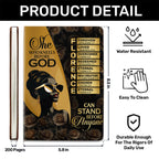 She Who Kneels Before God Can Stand Before Anyone | Personalized Leather Cover Notebook