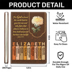 Birth Flower Month | Personalized Leather Cover Notebook