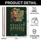 Man Of God Husband Daddy Protector Hero | Personalized Leather Cover Notebook