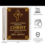 I Can Do All Things Through Christ | Personalized Leather Cover Notebook