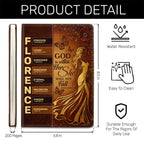 God Is Within Her She Will Not Fall | Personalized Leather Cover Notebook