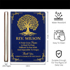 A Truly Great Pastor | Personalized Leather Cover Notebook