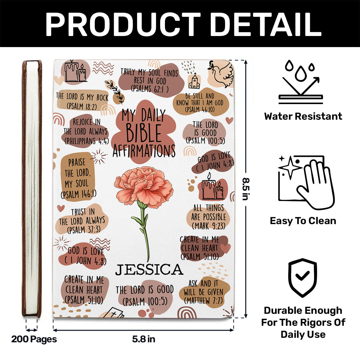 My Affirmation | Personalized Leather Cover Notebook
