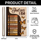 God Says I Am | Personalized Leather Cover Notebook