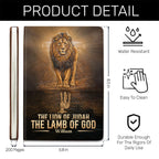 The Lion Of Judah, The Lamb Of God | Personalized Leather Cover Notebook
