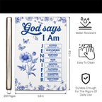 God Says I Am | Personalized Leather Cover Notebook