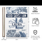 God Says I Am | Personalized Leather Cover Notebook