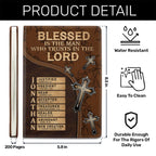 Blessed Is The Man Who Trusts In The Lord | Personalized Leather Cover Notebook