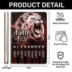Faith Over Fear | Personalized Leather Cover Notebook