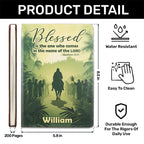 Blessed Is The One Who Comes In The Name Of The Lord | Personalized Leather Cover Notebook