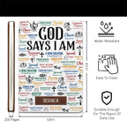 God Says I Am | Personalized Leather Cover Notebook